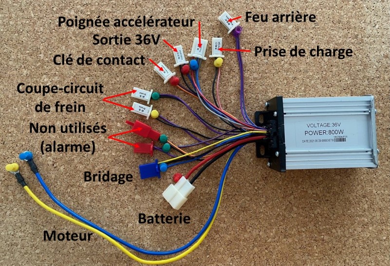 Poignée Accélérateur 4 Fils Trottinette Electrique 36 volts