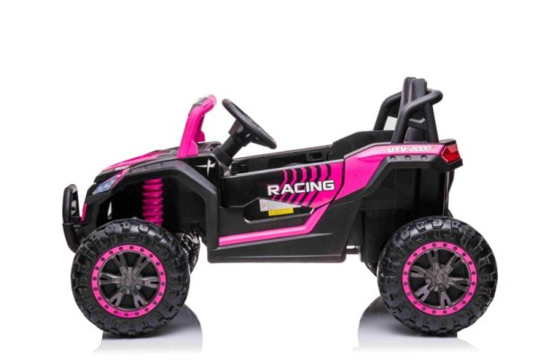 Buggy 12V 4 roues motrices rose