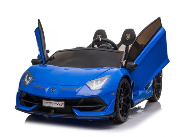 Lamborghini electrique pour enfant bleu 2 places