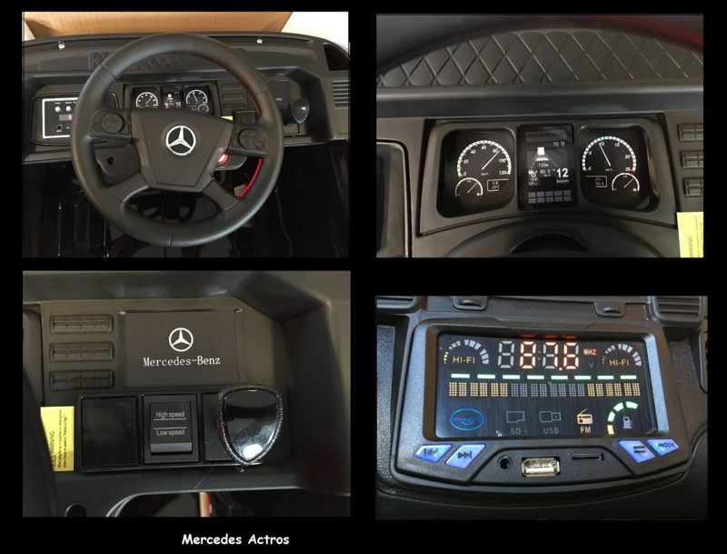 Camion électrique Mercedes ACTROS Enfant 2 x 12 volts 4 moteurs – Toys Motor