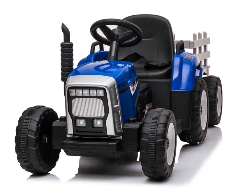 Tracteur Électrique Enfant 3+ Ans avec Remorque Tractopelle 12V